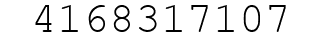 Number 4168317107.