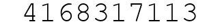 Number 4168317113.