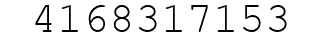 Number 4168317153.