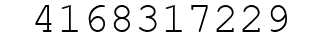 Number 4168317229.