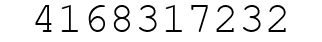 Number 4168317232.