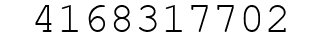 Number 4168317702.