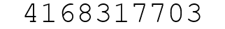 Number 4168317703.
