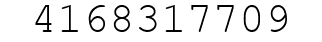 Number 4168317709.
