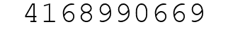 Number 4168990669.