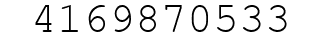 Number 4169870533.