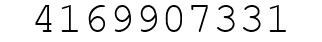 Number 4169907331.