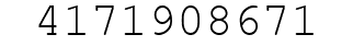 Number 4171908671.