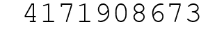 Number 4171908673.