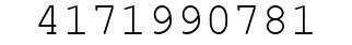 Number 4171990781.