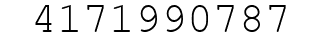 Number 4171990787.