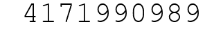 Number 4171990989.