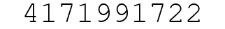 Number 4171991722.