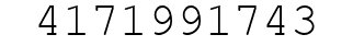 Number 4171991743.
