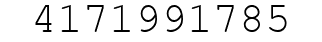 Number 4171991785.