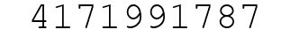 Number 4171991787.