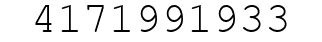 Number 4171991933.