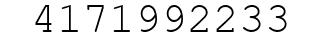 Number 4171992233.