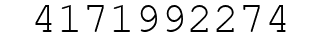 Number 4171992274.