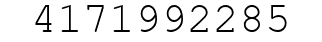 Number 4171992285.