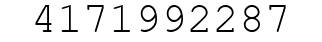 Number 4171992287.