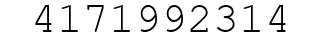 Number 4171992314.
