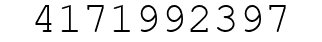 Number 4171992397.