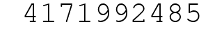 Number 4171992485.