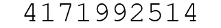Number 4171992514.