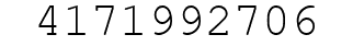 Number 4171992706.