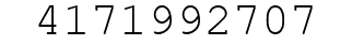 Number 4171992707.