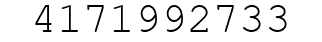 Number 4171992733.