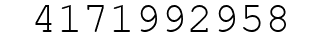 Number 4171992958.