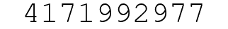Number 4171992977.