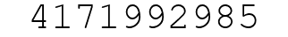Number 4171992985.