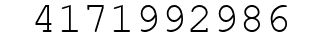 Number 4171992986.