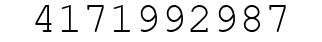 Number 4171992987.