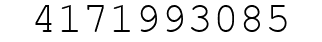 Number 4171993085.