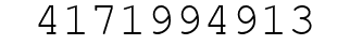 Number 4171994913.