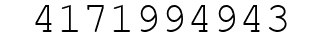 Number 4171994943.