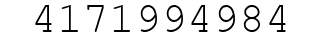 Number 4171994984.