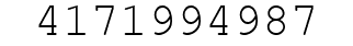 Number 4171994987.