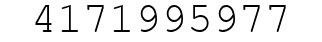 Number 4171995977.