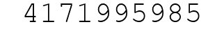 Number 4171995985.