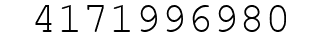 Number 4171996980.