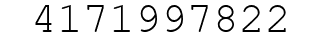 Number 4171997822.