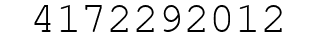Number 4172292012.
