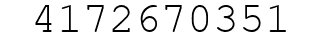Number 4172670351.