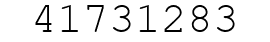 Number 41731283.