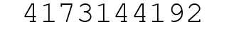 Number 4173144192.